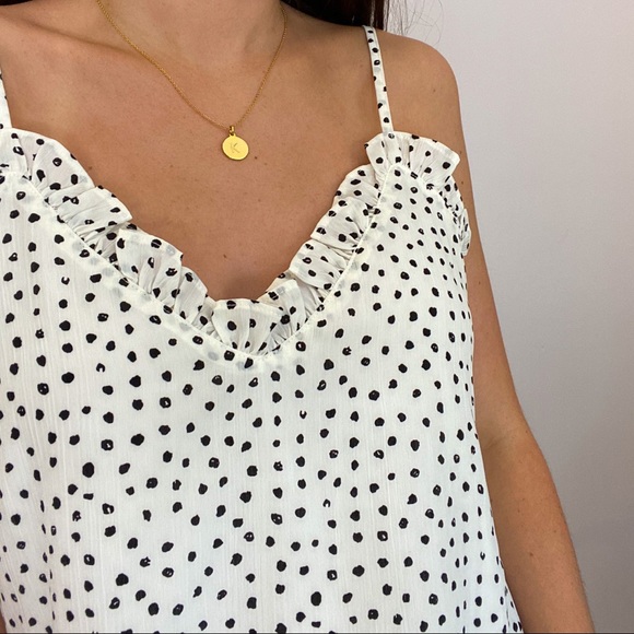 Black and White Polka Dot Tank - Picture 4 of 5